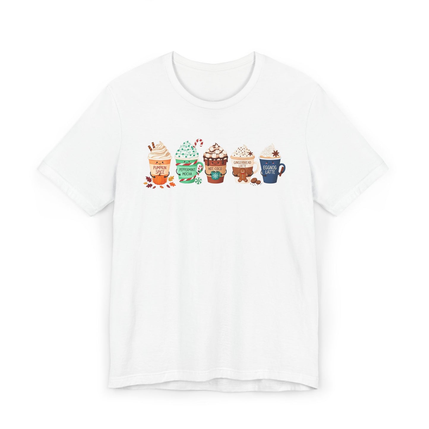 🎃☕ Seasonal Coffee Drinks T-Shirt USA | Holiday Coffee Tee