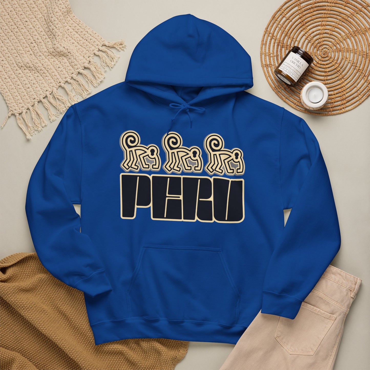 Best Peru Nazca Monkey Hoodie - Peruvian Pullover