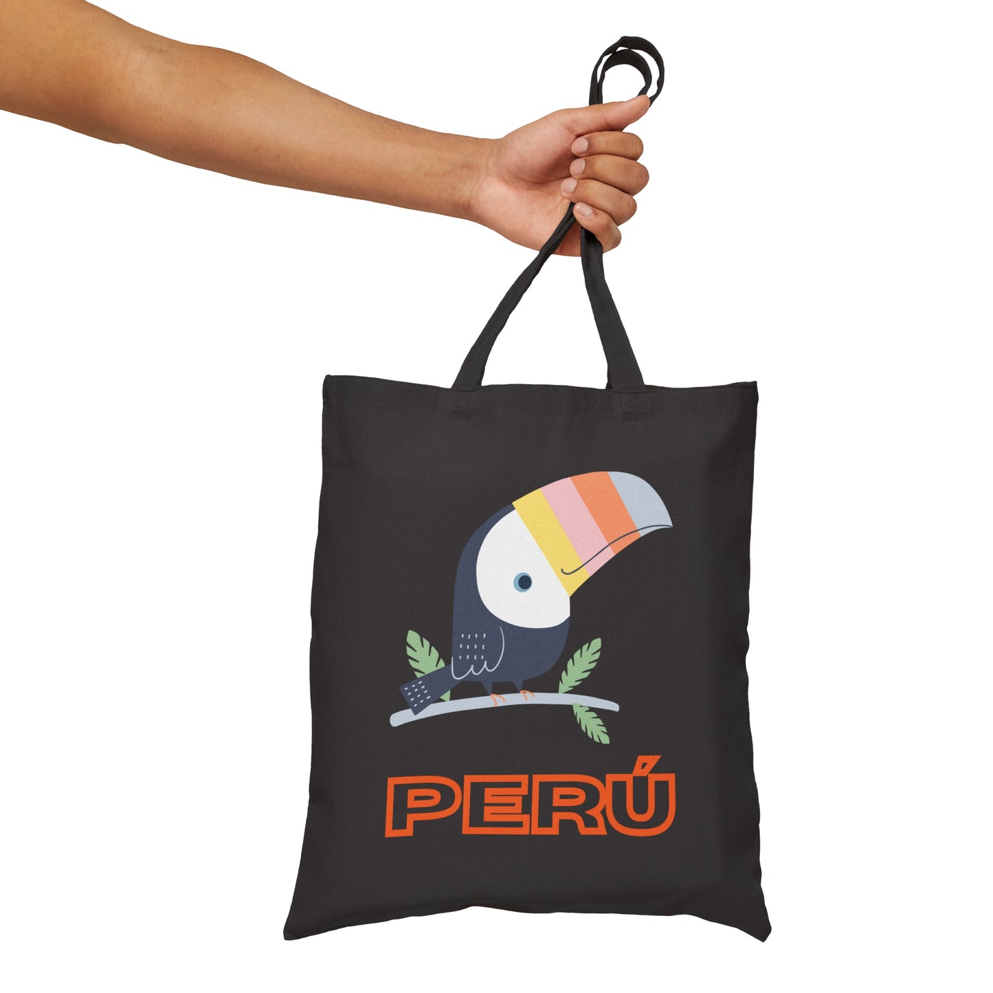 Peruvian Cotton Canvas Tote Bag "Peru Selva"