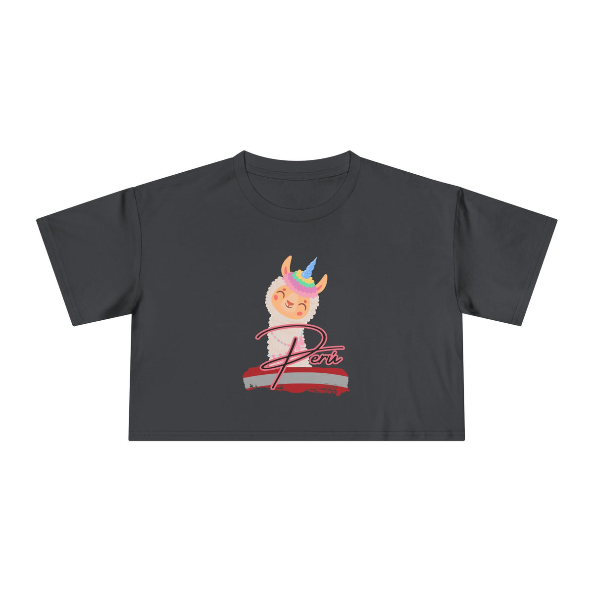 Best Peru Llama Unicorn Crop Top | Peruvian Gift USA