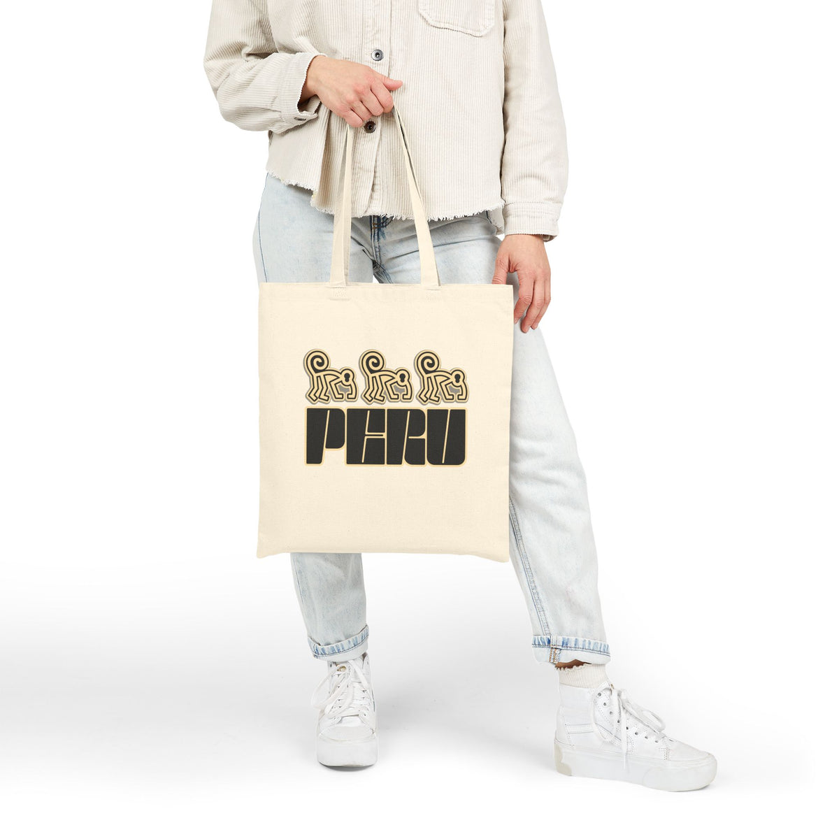 Best Peru Nazca Monkey Canvas Tote Bag