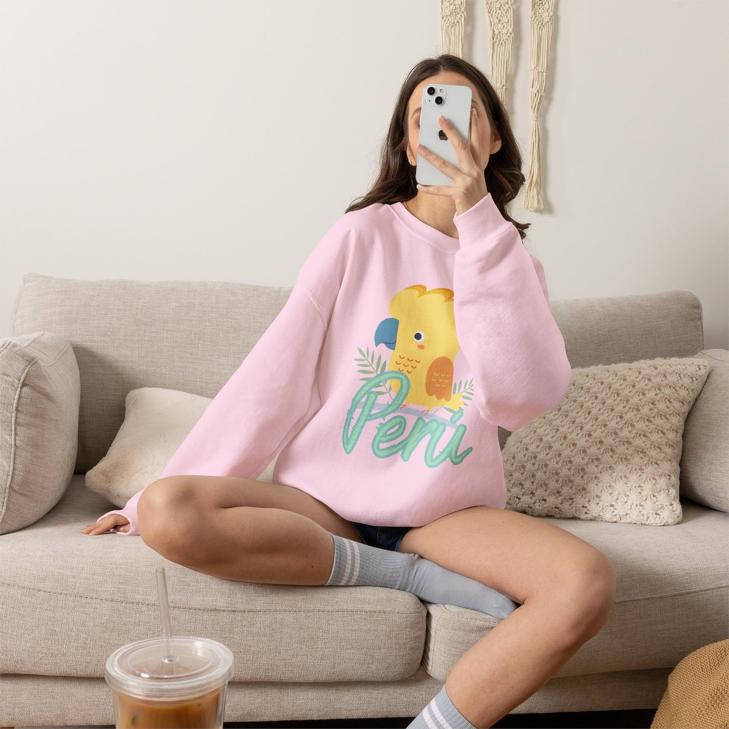 Best Peruvian Unisex Sweatshirt "Gallito de las Rocas"