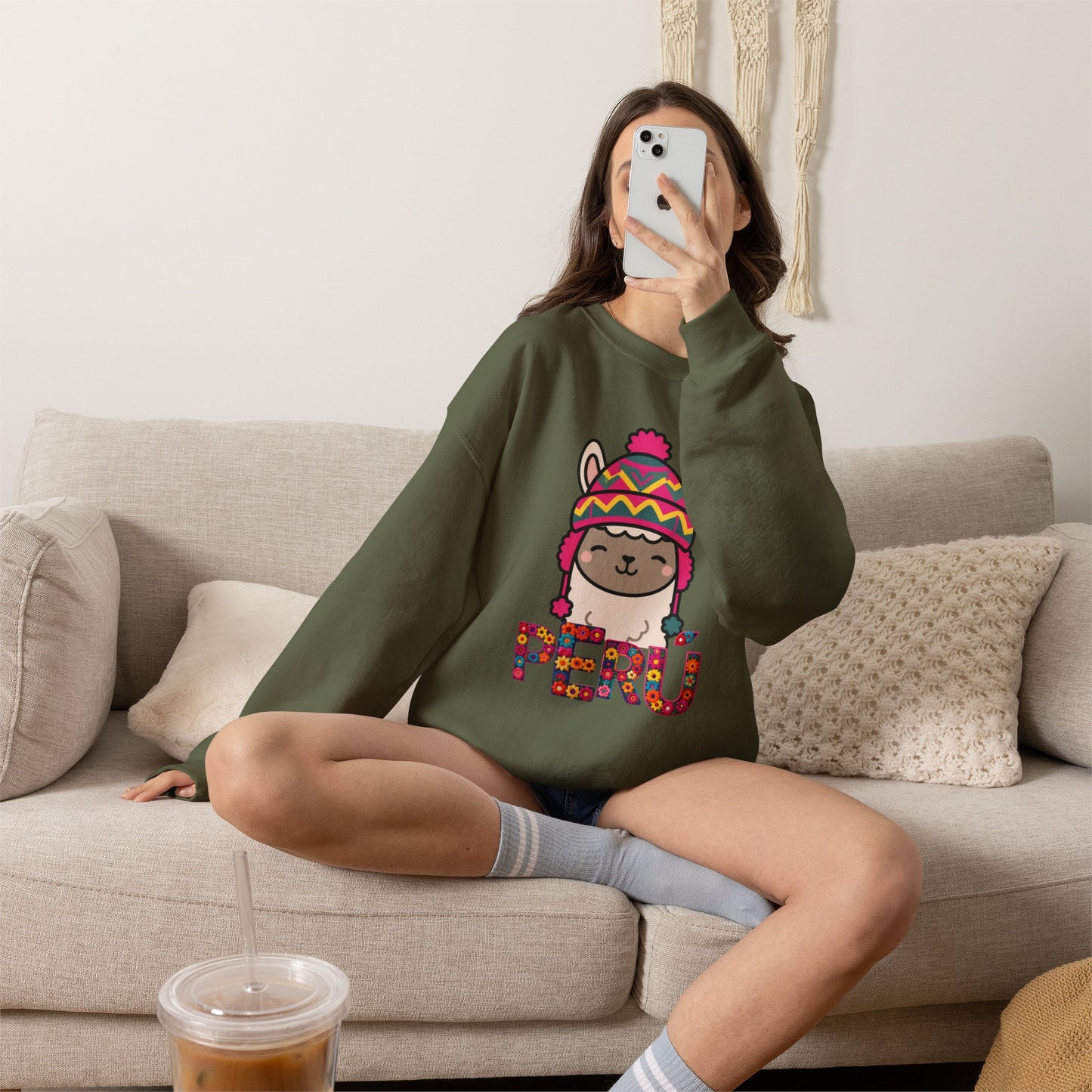 Best Peru Llama Chullo Sweatshirt - Cute Peruvian Tee