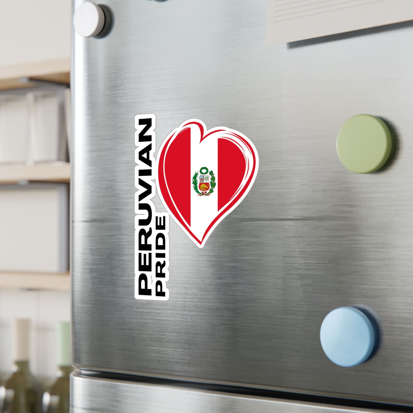 Best Peruvian Pride Sticker - Heart Flag Decal