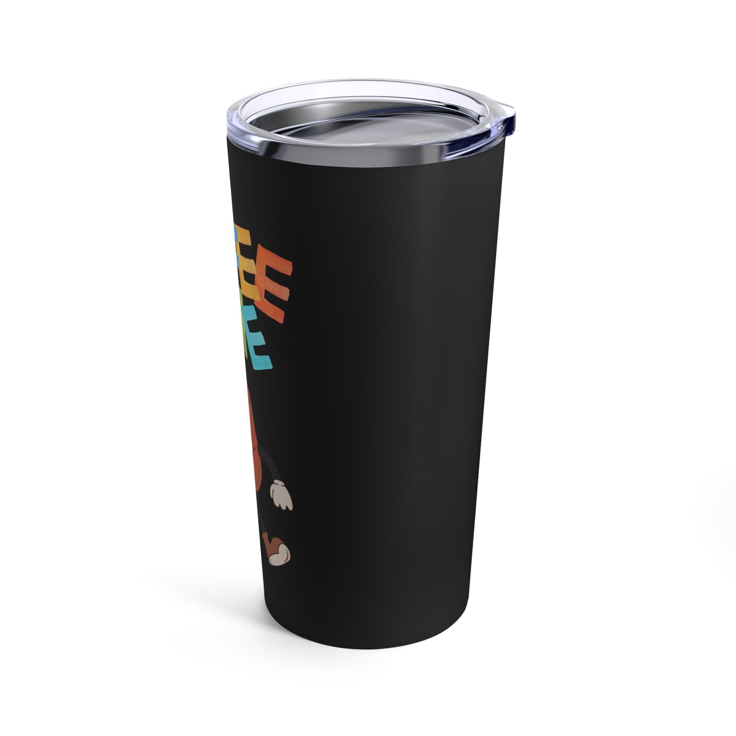 Best Black Coffee Tumbler with Waving Coffee Mug Mascot: Joyful Java Journey