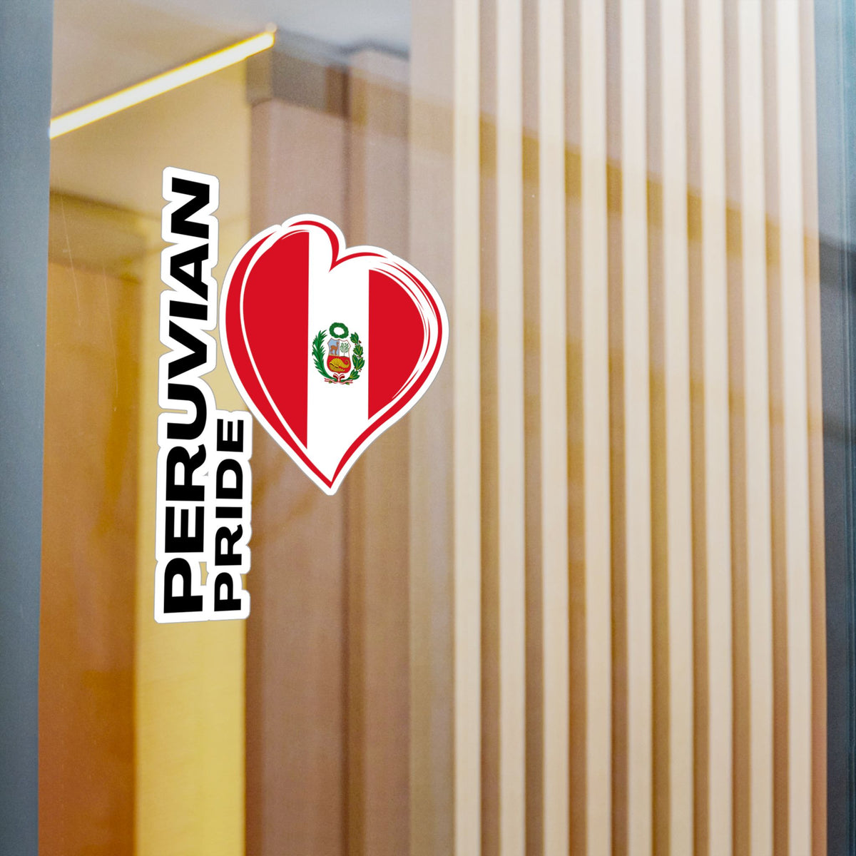 Best Peruvian Pride Sticker - Heart Flag Decal