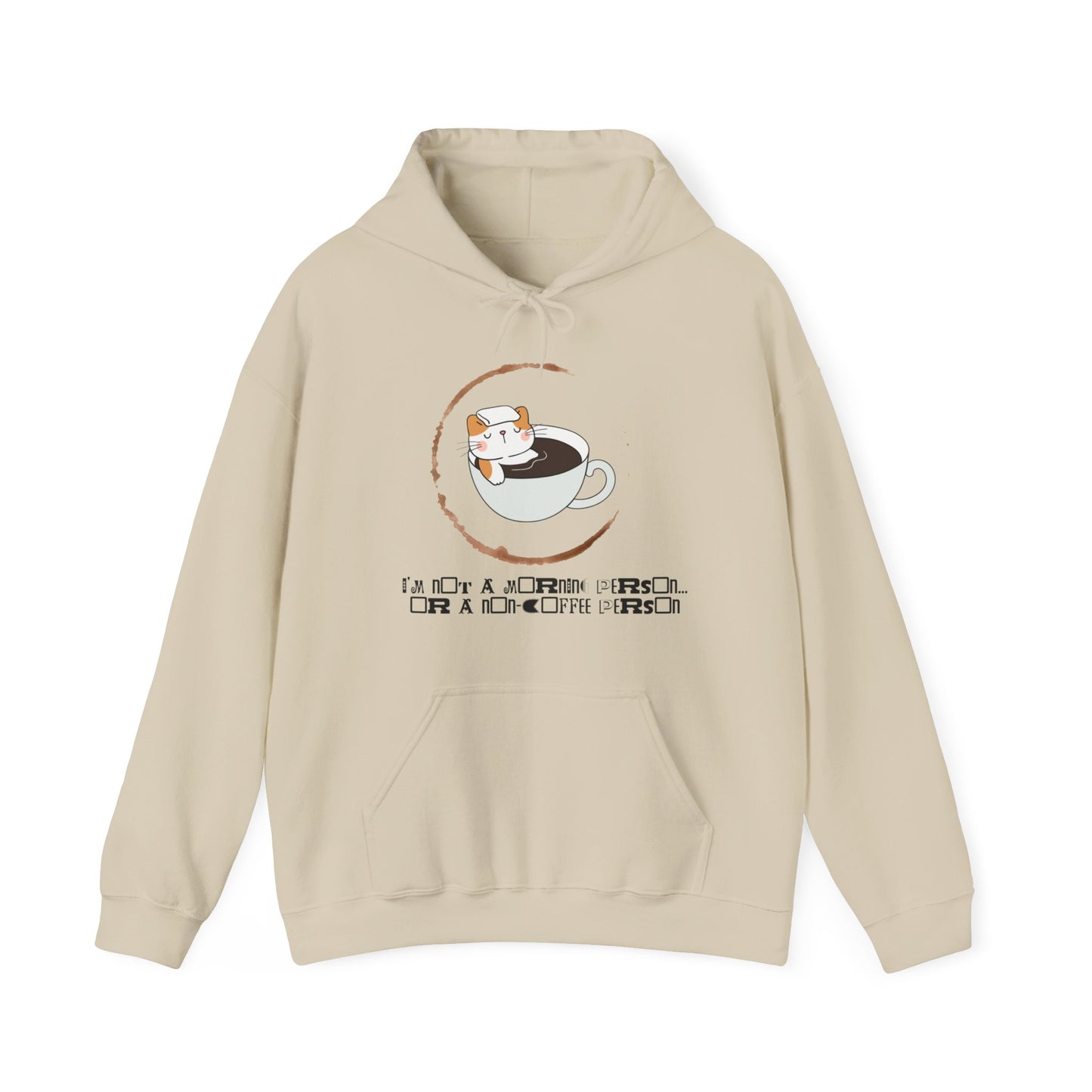 🐱☕ Not a Morning Person Coffee Cat Hoodie USA | Funny Coffee Hoodie