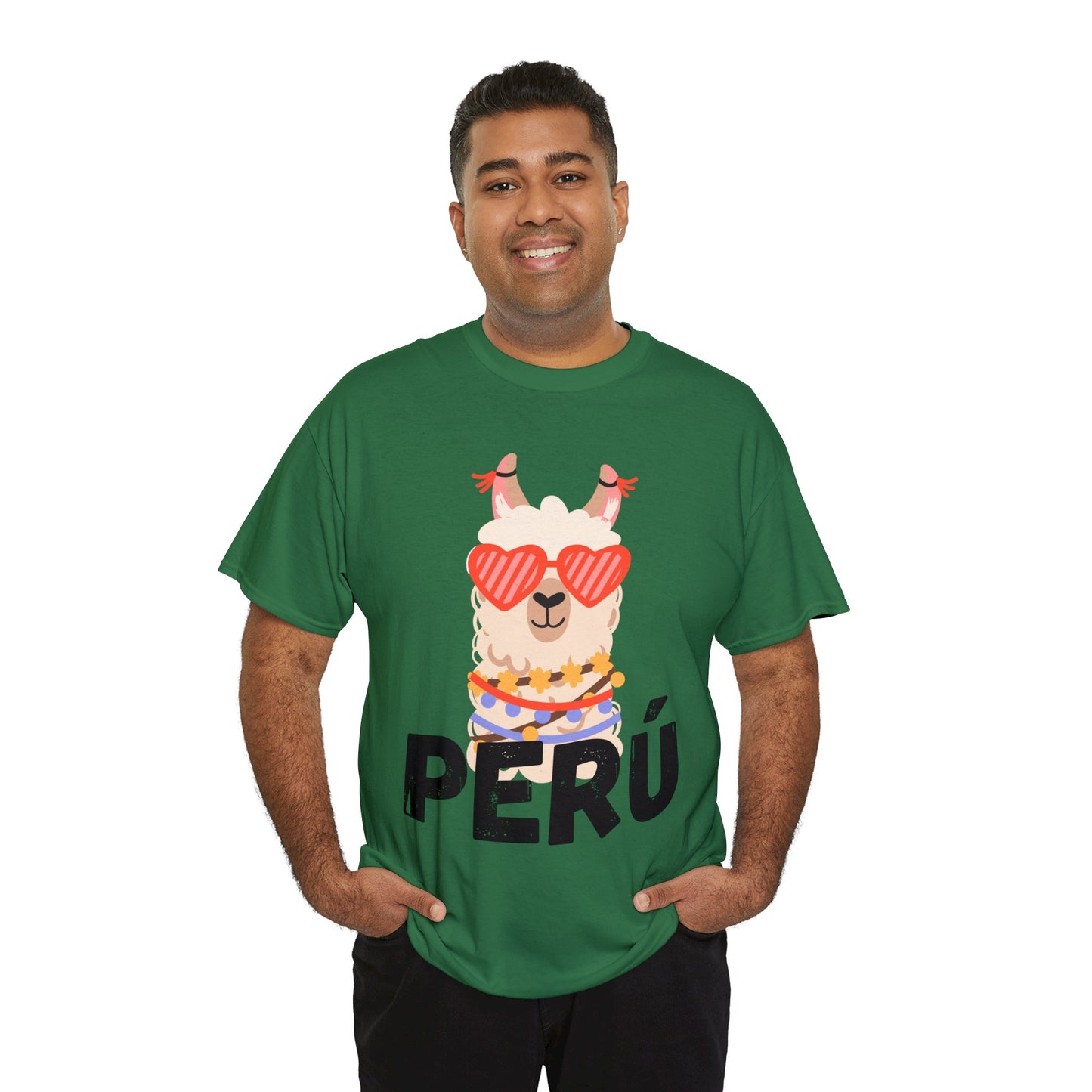 Peruvian Unisex T-Shirt "Llama Elegance"