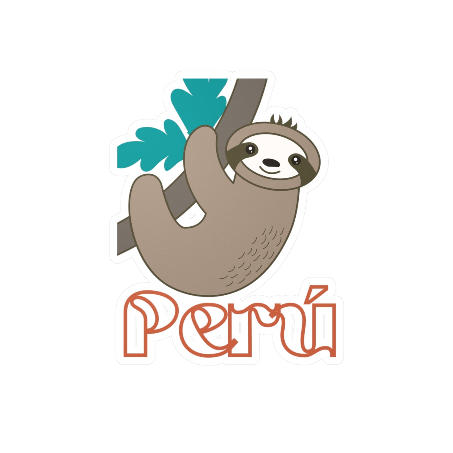 Best Peru Sloth Sticker USA Waterproof Vinyl Decal