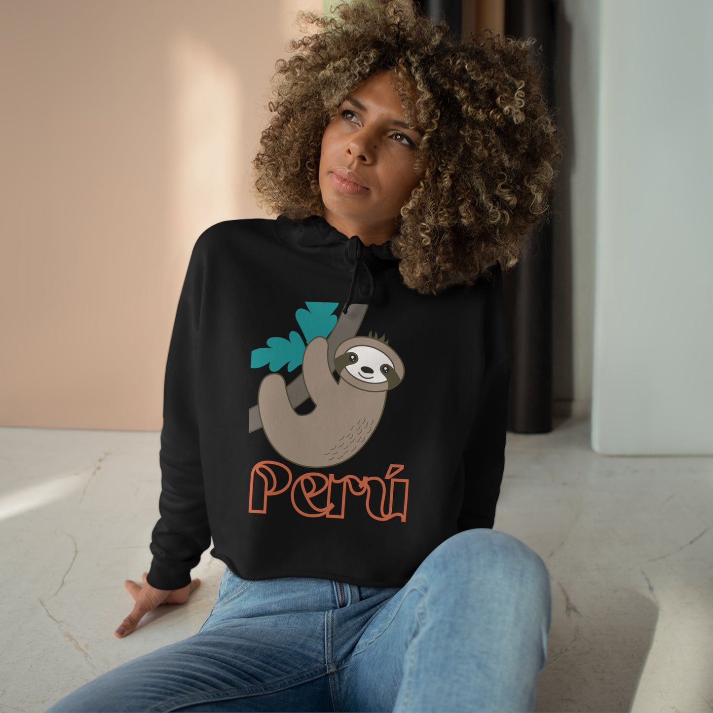 Peruvian Crop Hoodie "Perezozo"