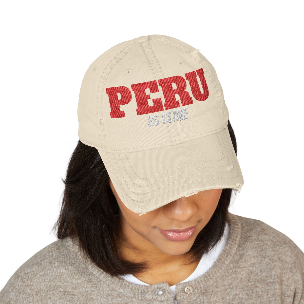 Best Peru Es Clave Embroidered Hat USA