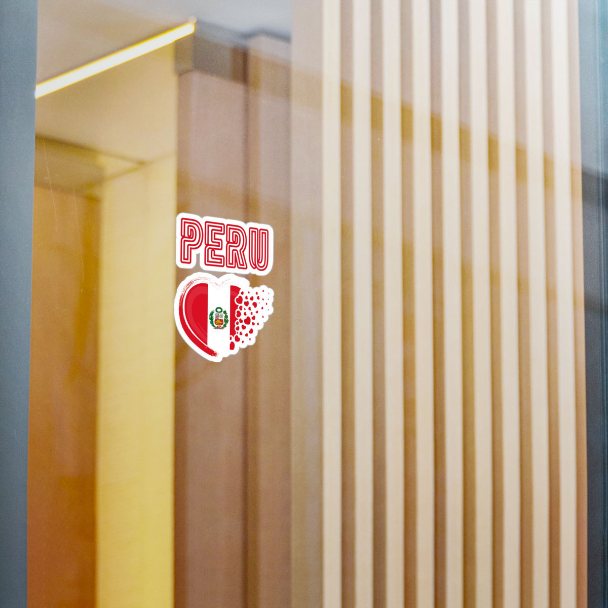 Best Peru Heart Flag Sticker - Vinyl Decal
