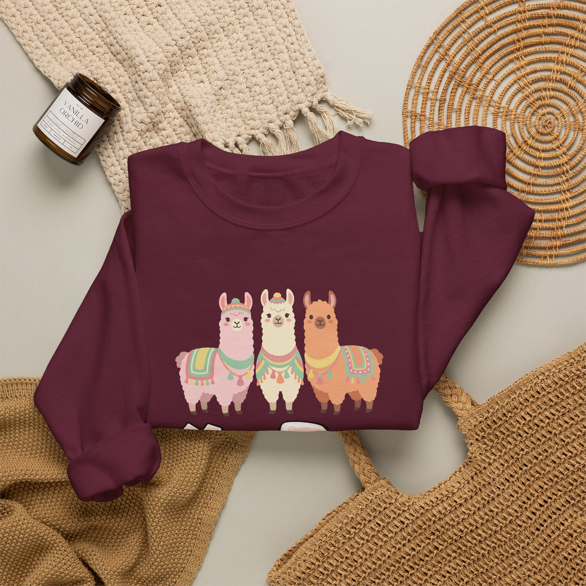 Best Pastel Llama Peru Sweatshirt - Cute Llamas Crewneck