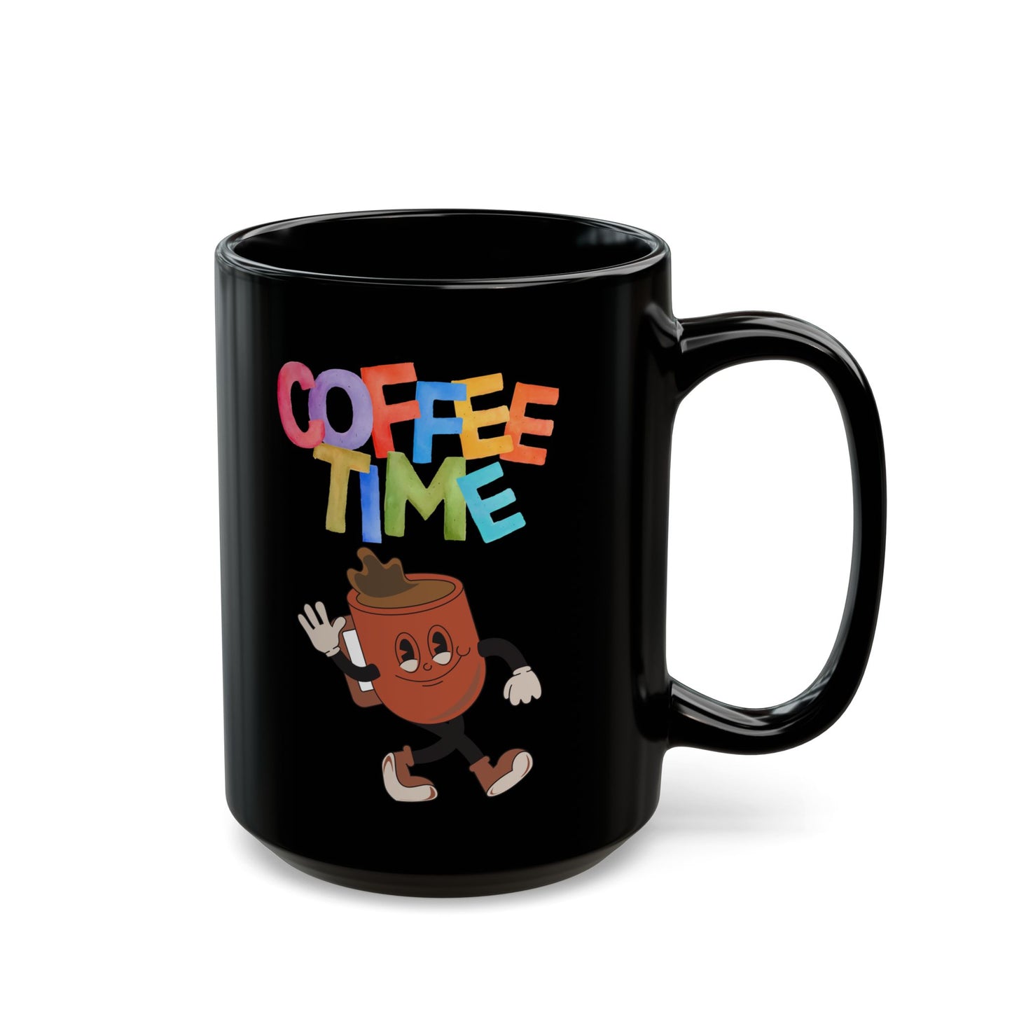 Best Black Coffee Mug with Cheerful Coffee Companion: Midnight Mocha Meetup