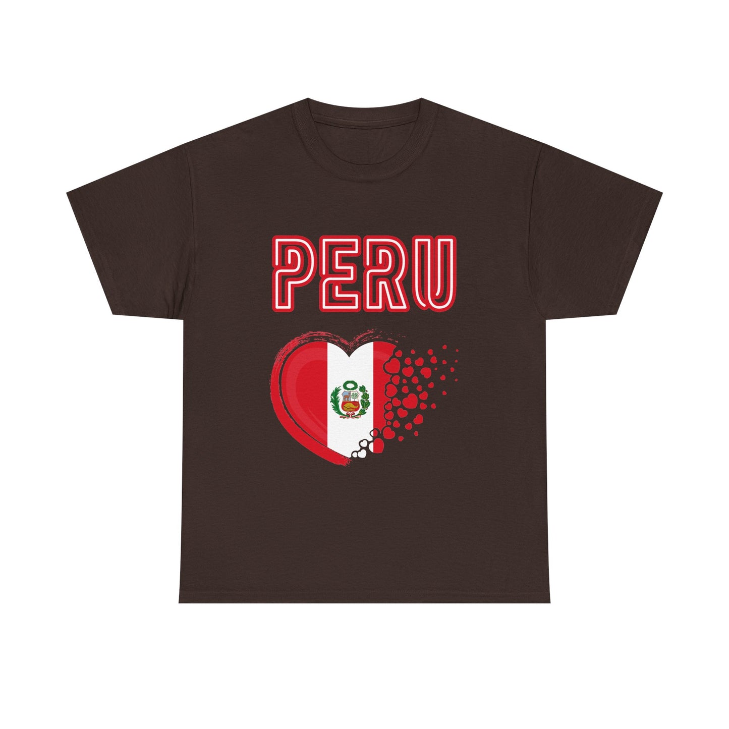 Best Peru Heart Flag T-Shirt - Peruvian Pride Tee