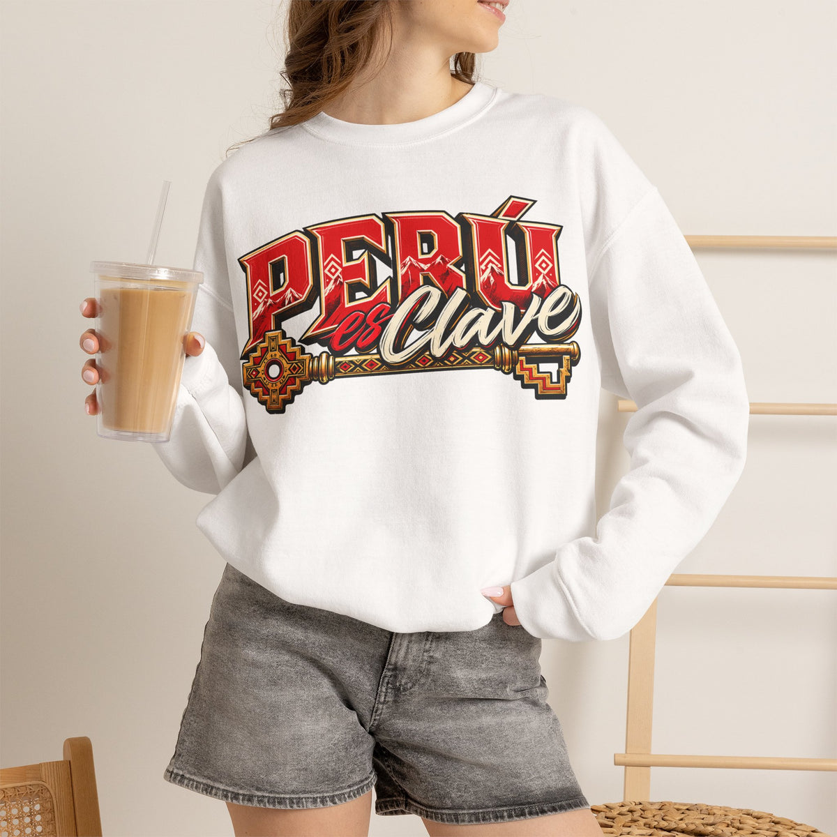 Best Perú es Clave Sweatshirt - Gold Key & Andes Crewneck