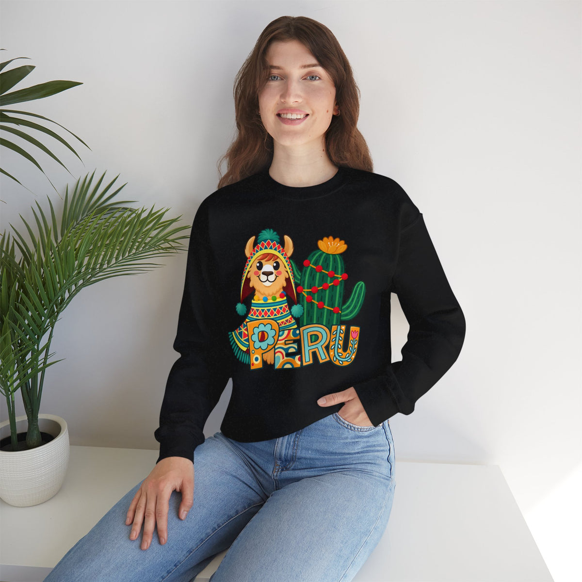 Best Peru Llama Sweatshirt - Cozy Peruvian Crewneck Gift