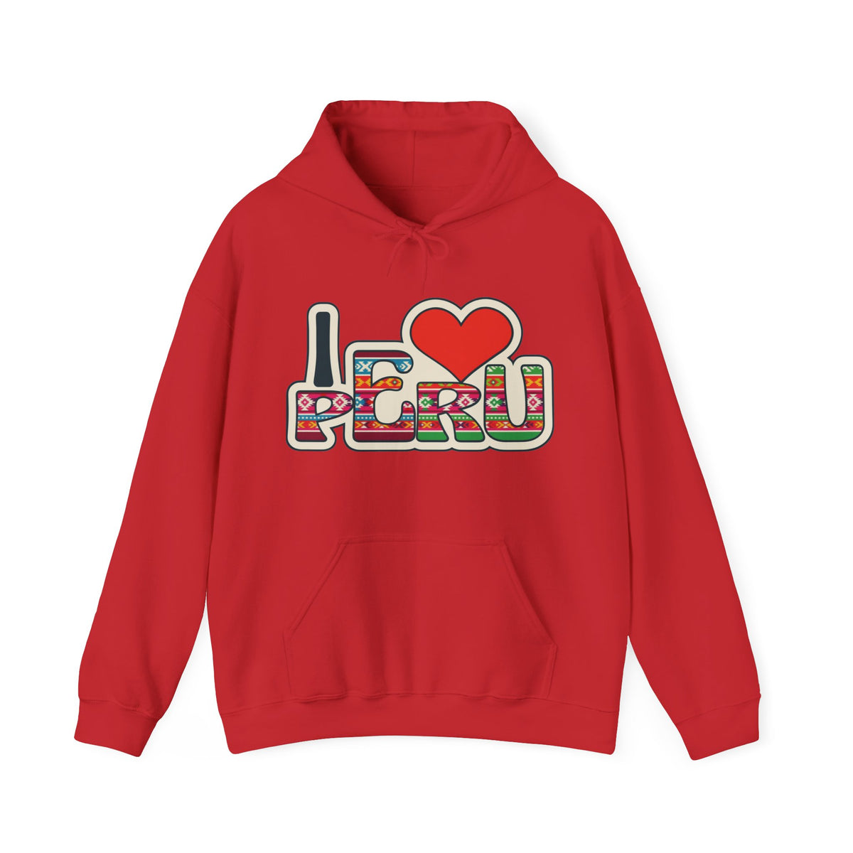 Best I Love Peru Hoodie - Colorful Andean Textile Gift