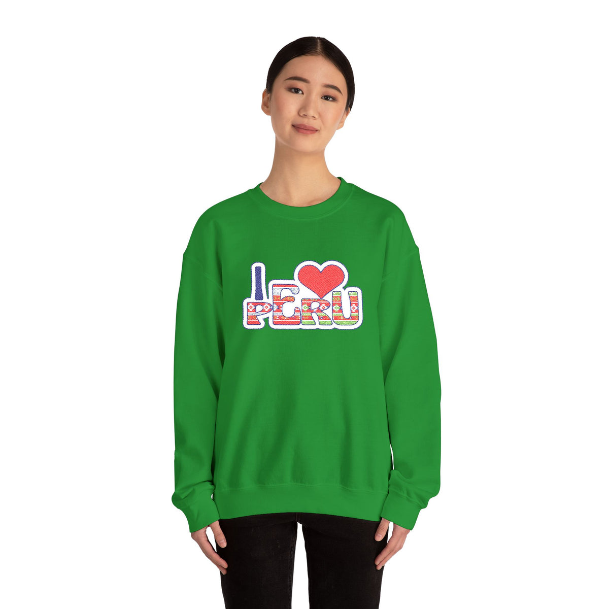 Best I Love Peru Embroidered Sweatshirt USA