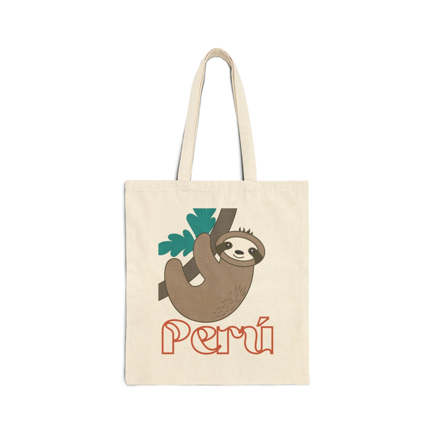 Peruvian Cotton Canvas Tote Bag "Perezozo Peru"