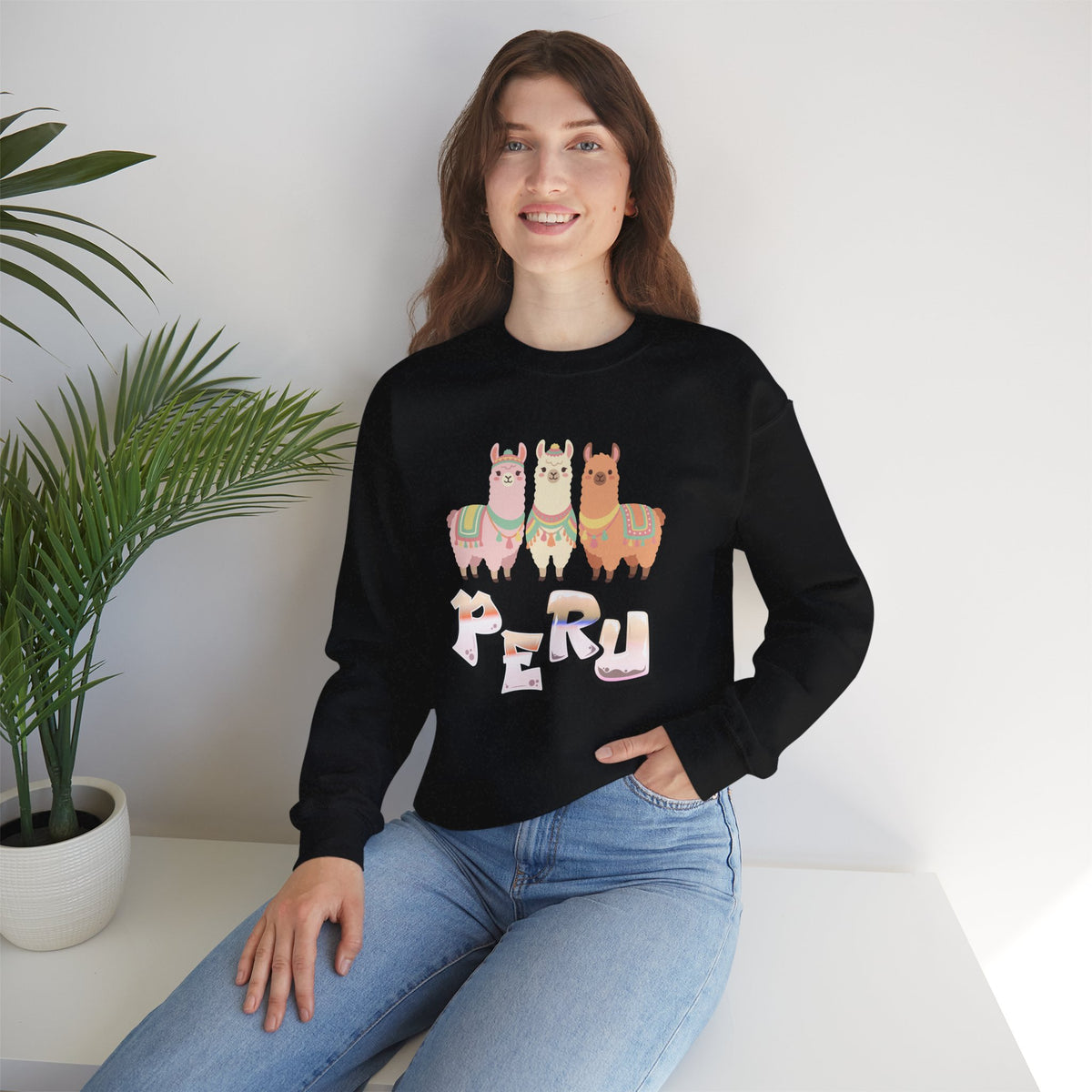 Best Peru Three Llamas Sweatshirt - Peruvian Crewneck