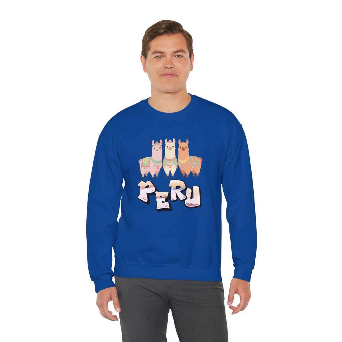 Best Pastel Llama Peru Sweatshirt - Cute Llamas Crewneck