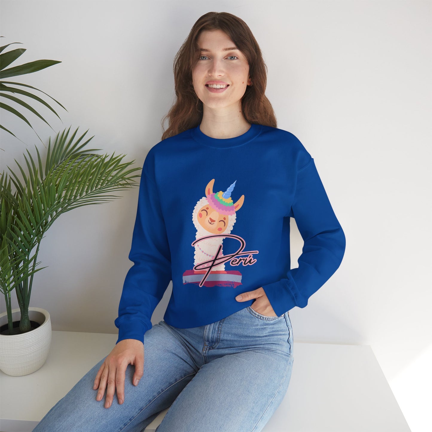 Best Unisex Sweatshirt Peruvian Inspired "Llama Unicorn"