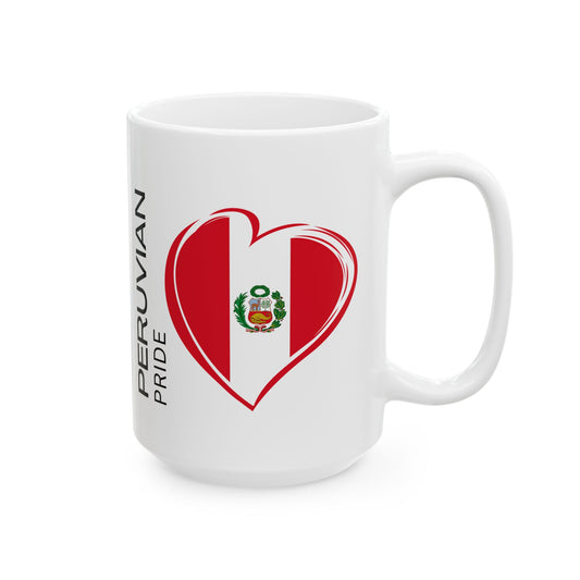 Best Peruvian Ceramic Coffee Mug "Peruvian Flag"