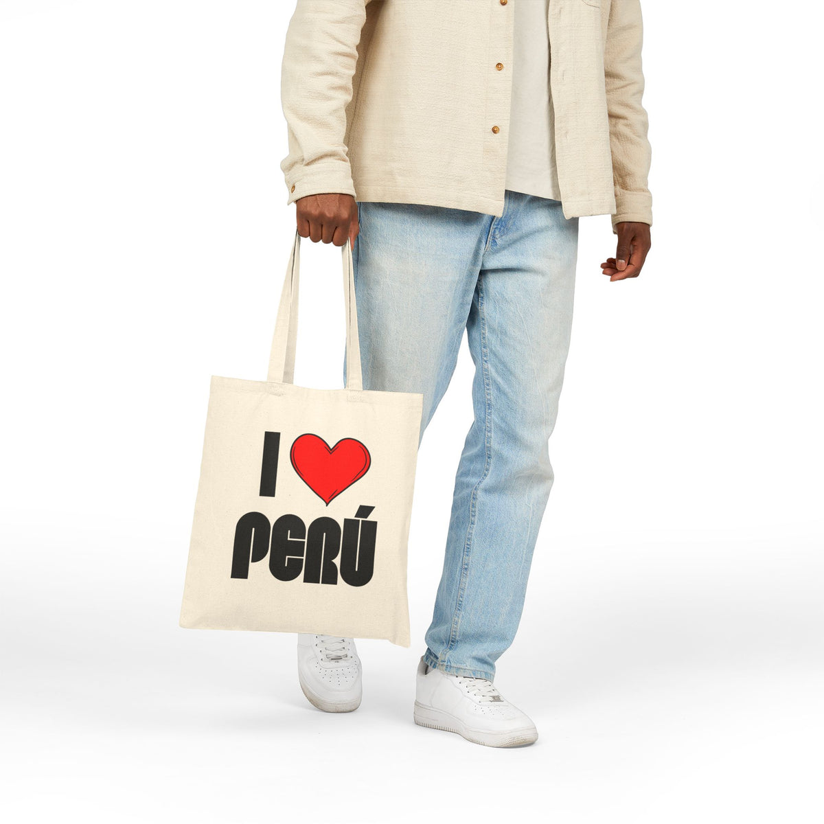 Best Peruvian Canvas Tote Bag "I Love Peru"
