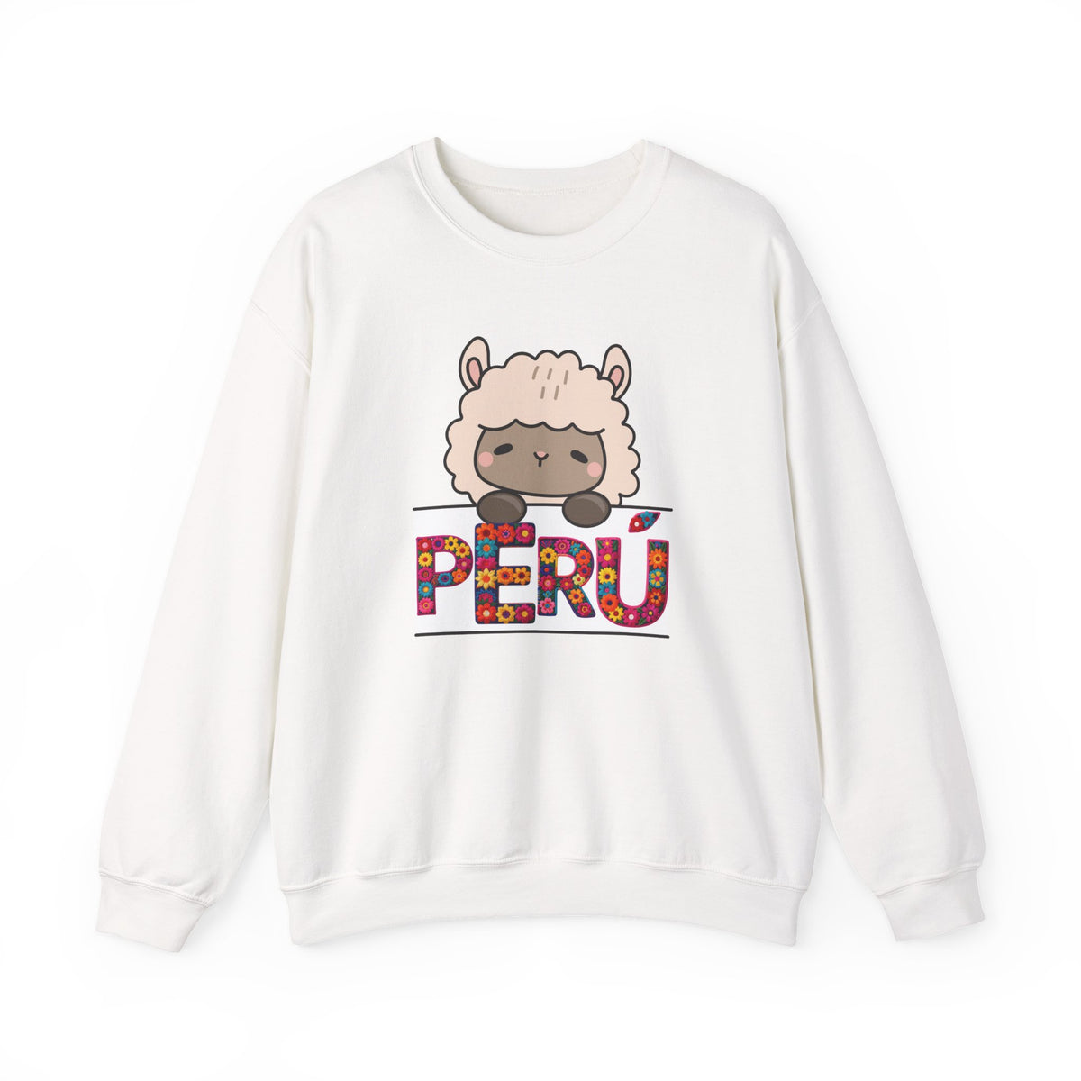 Best Cute Alpaca Peru Sweatshirt - Kawaii Floral Crewneck