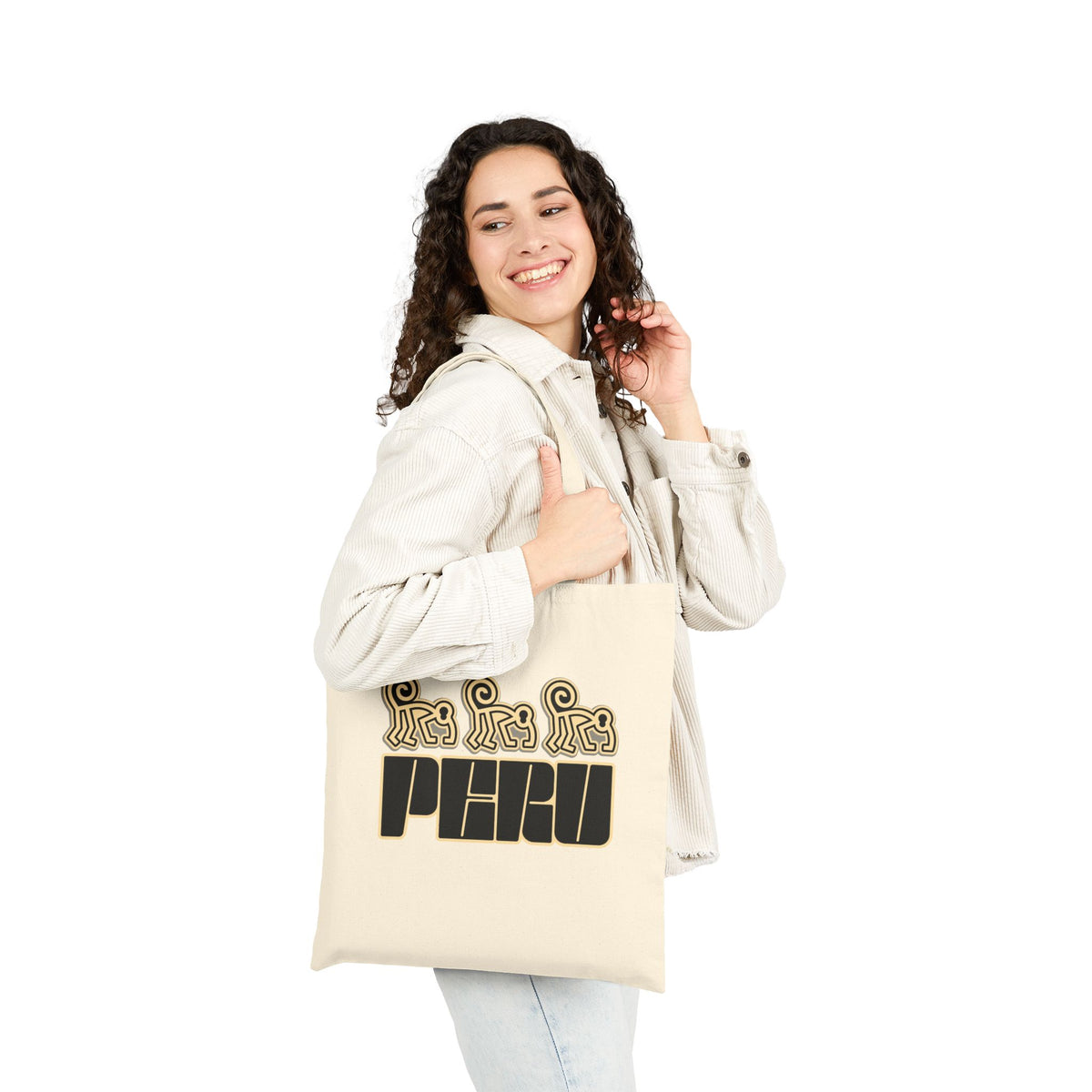 Best Peru Nazca Monkey Canvas Tote Bag