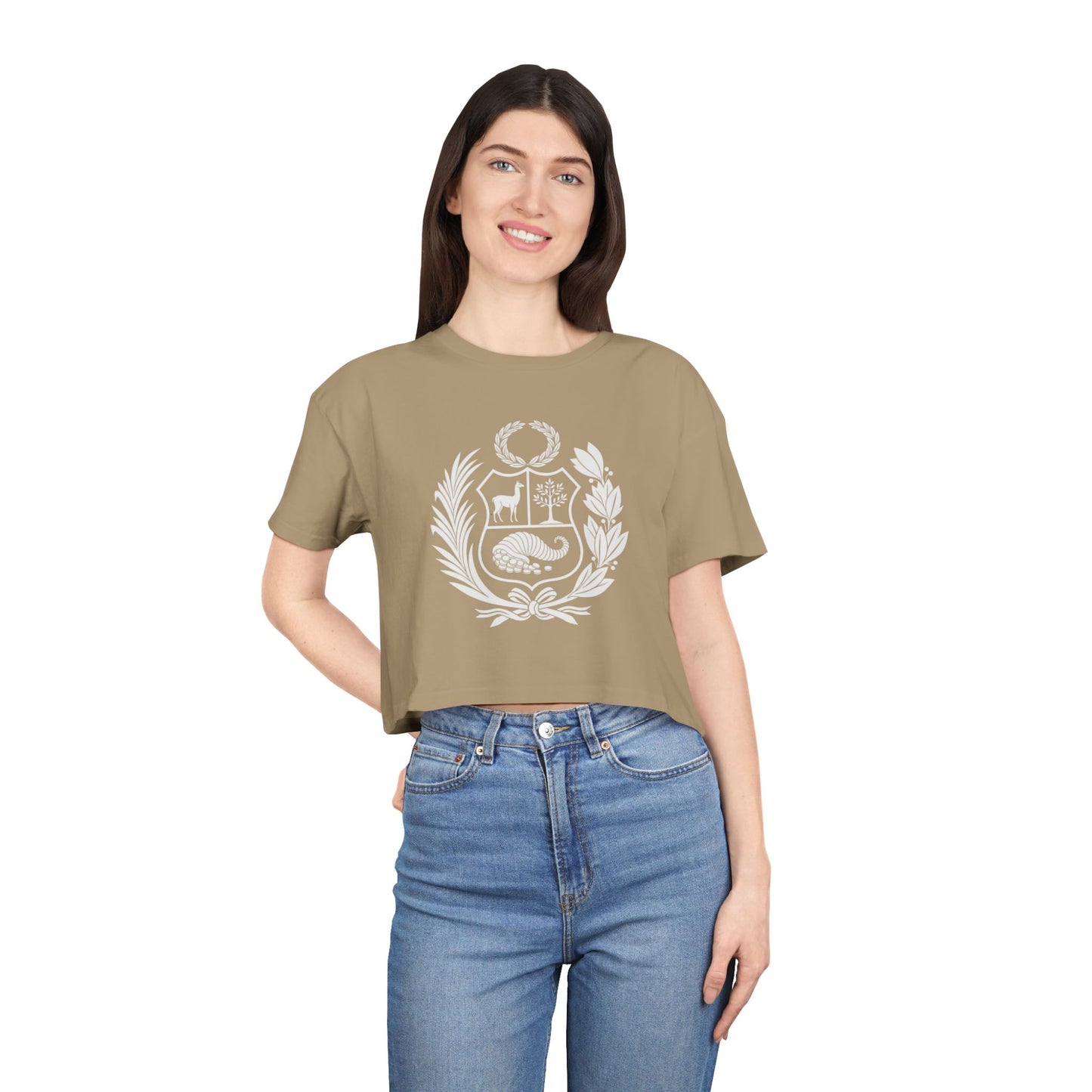 Best Peru Coat of Arms Crop Top | Peruvian Gift USA