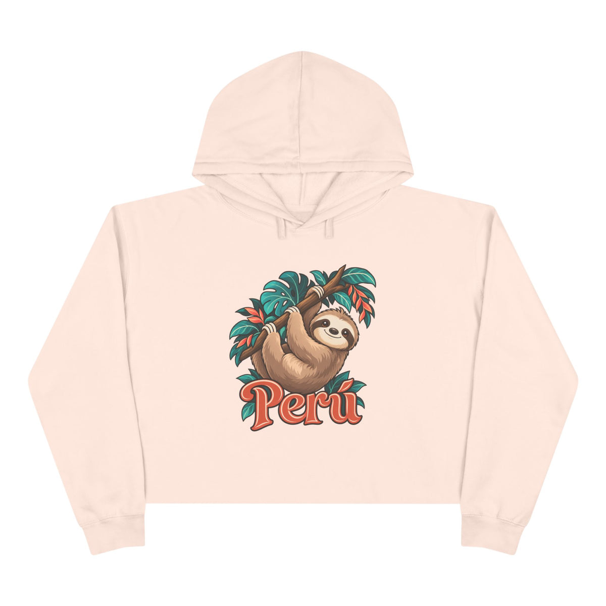 Best Peru Sloth Crop Hoodie - Cute Amazon Perezoso Gift