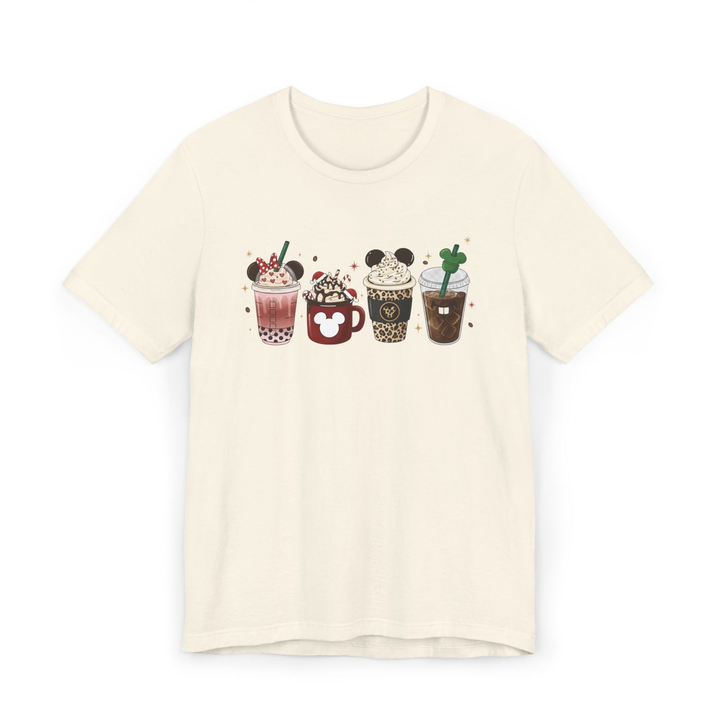 🎀☕ Cute Holiday Coffee Cups T-Shirt USA | Coffee Lovers Tee