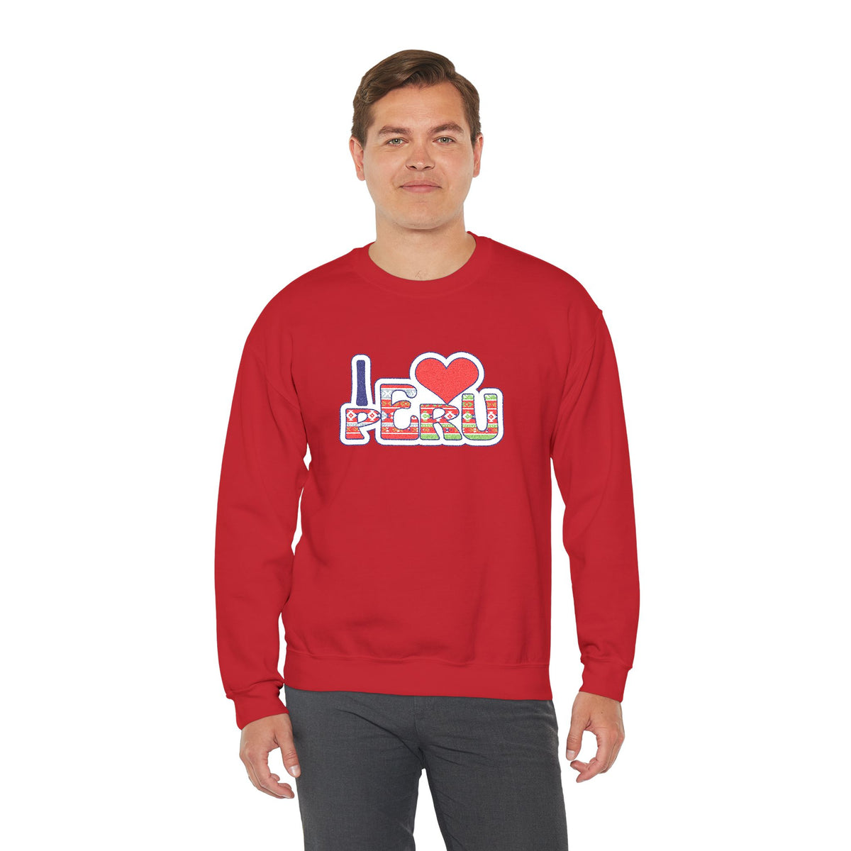 Best I Love Peru Embroidered Sweatshirt USA