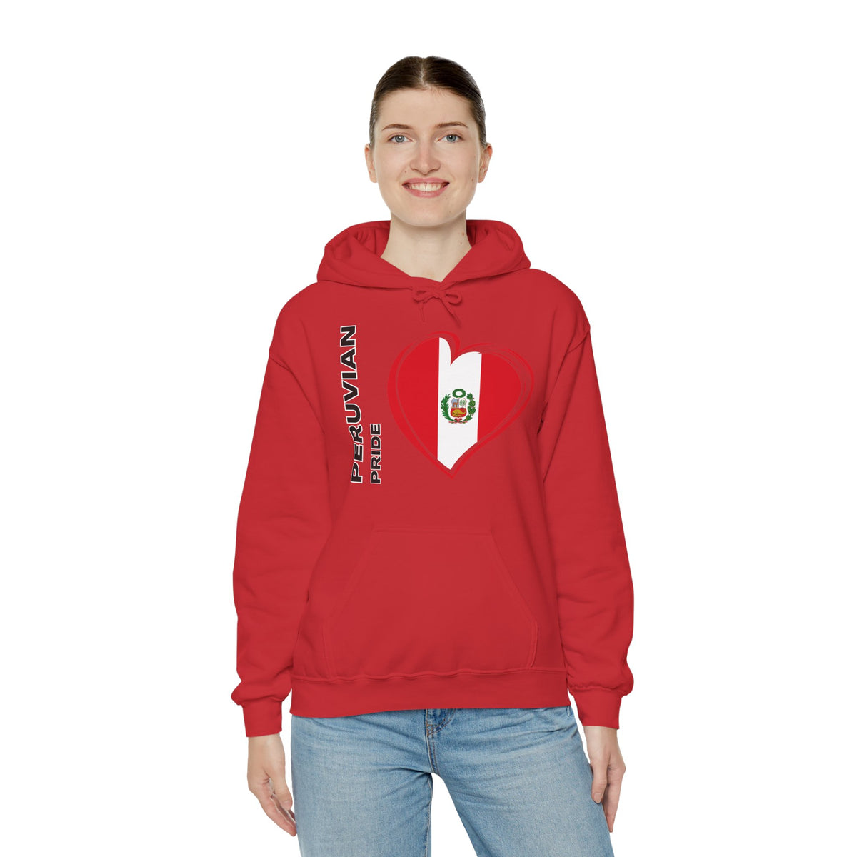 Best Peruvian Pride Hoodie - Peru Flag Heart Gift, Unisex