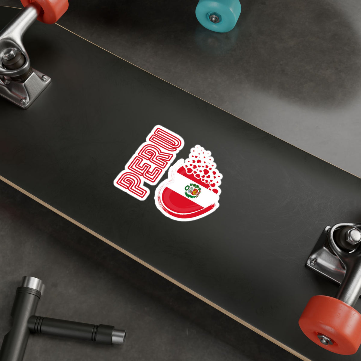Best Peru Heart Flag Sticker - Vinyl Decal