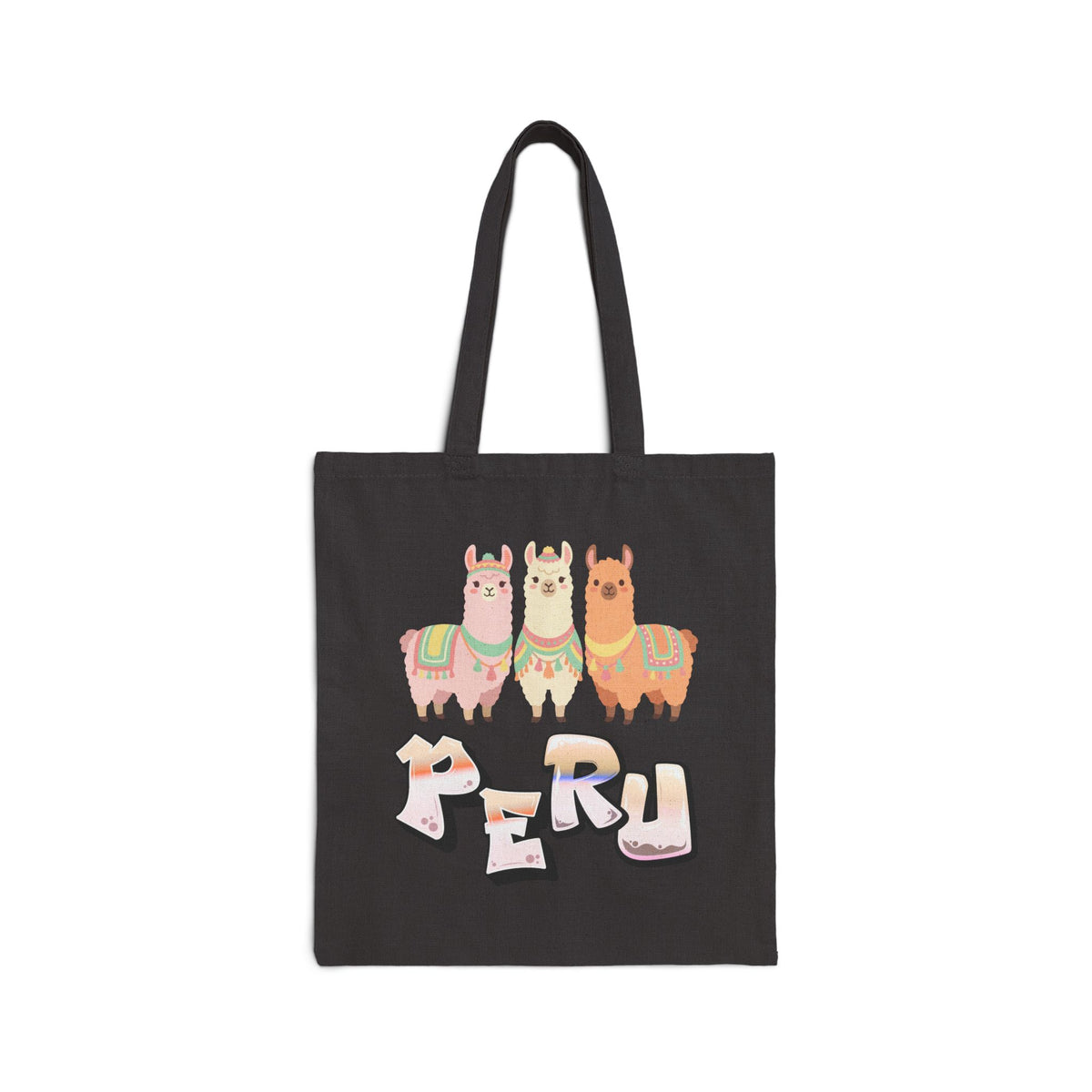 Best Peru Three Llamas Canvas Tote Bag