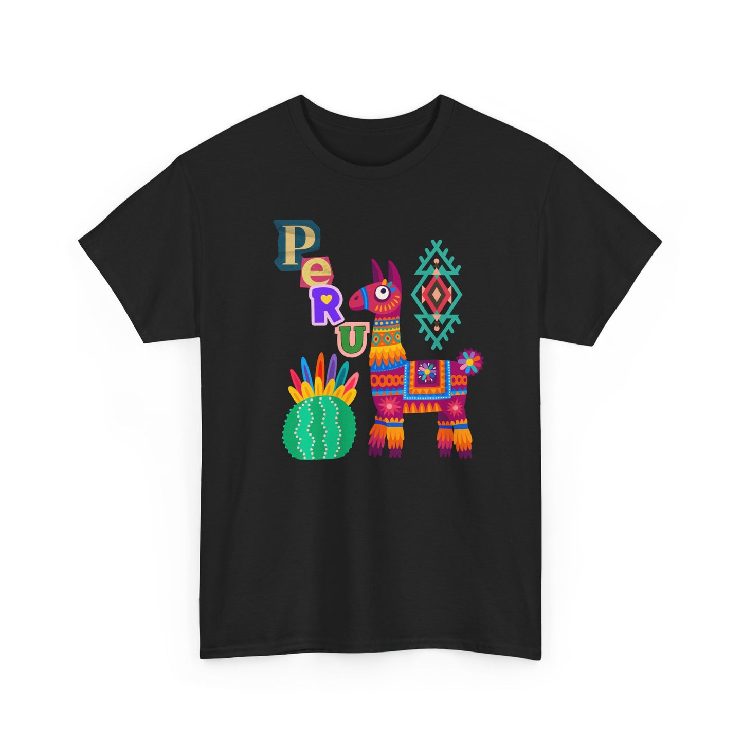 Best Peruvian Llama T-Shirt USA Colorful Peru Pride Unisex Te