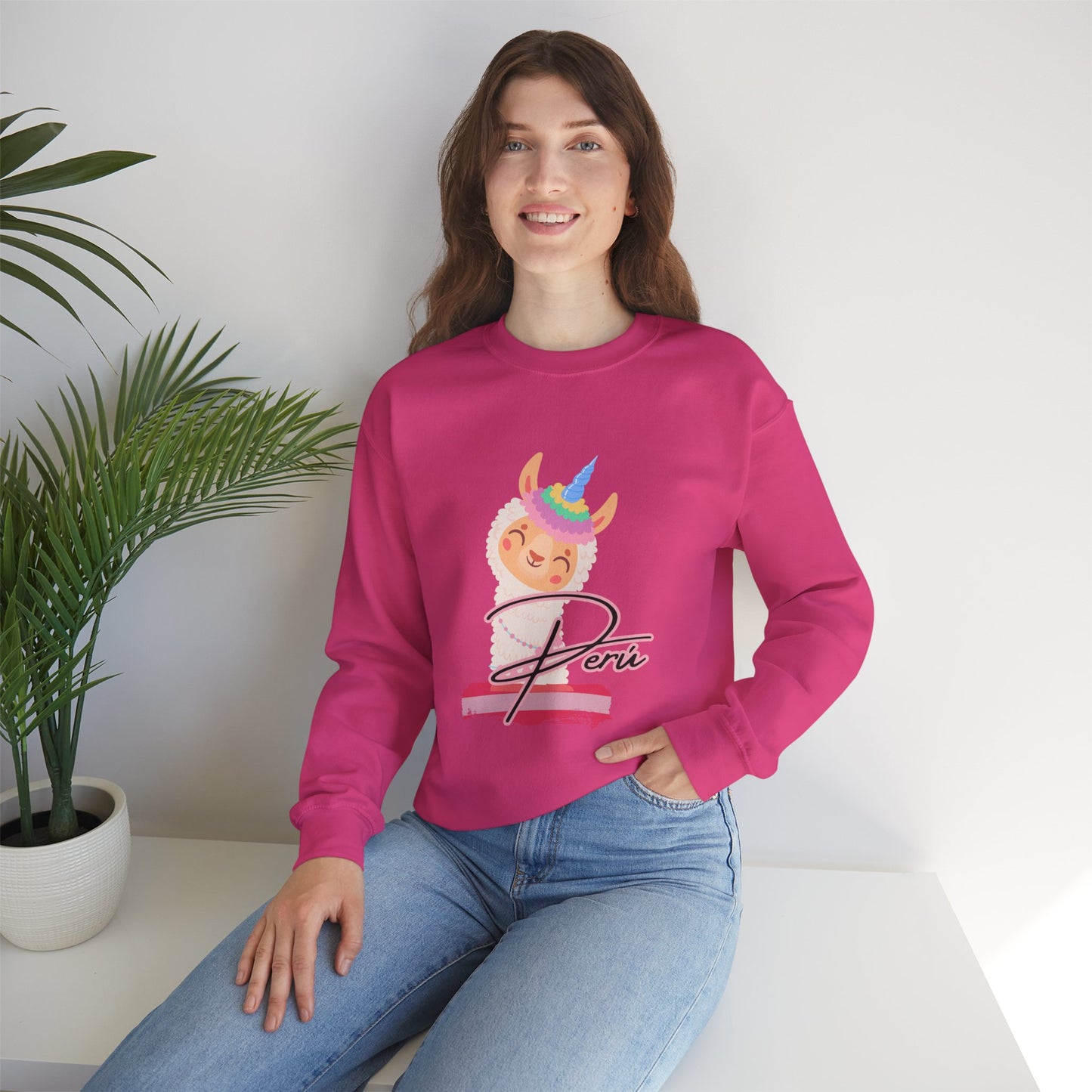 Best Unisex Sweatshirt Peruvian Inspired "Llama Unicorn"