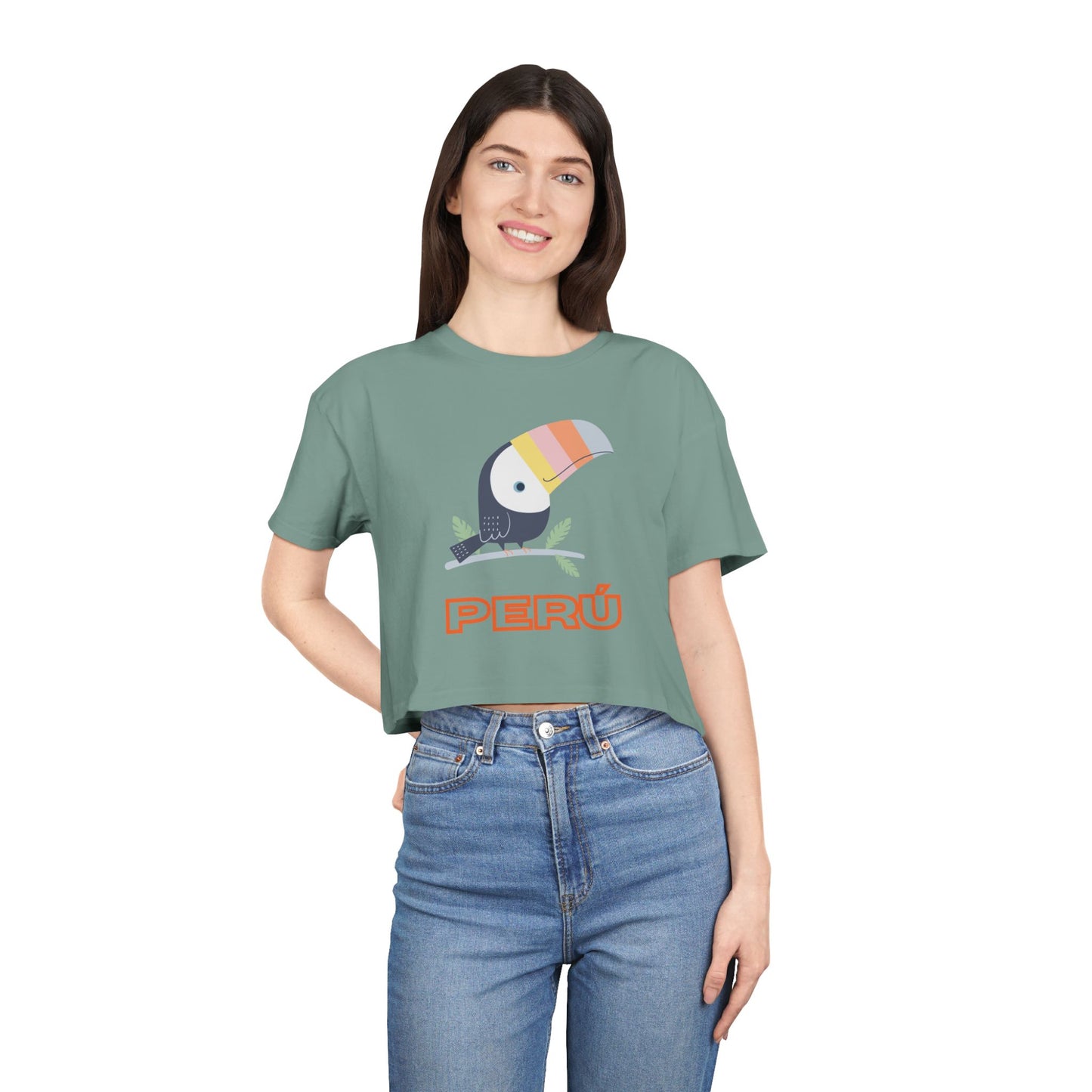 Best Peru Toucan Crop Top Bold Design | Peruvian Gift USA