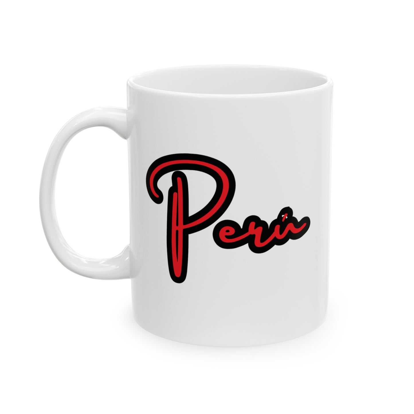 Best Peruvian Ceramic Coffee Mug, (11oz, 15oz) "Peru"