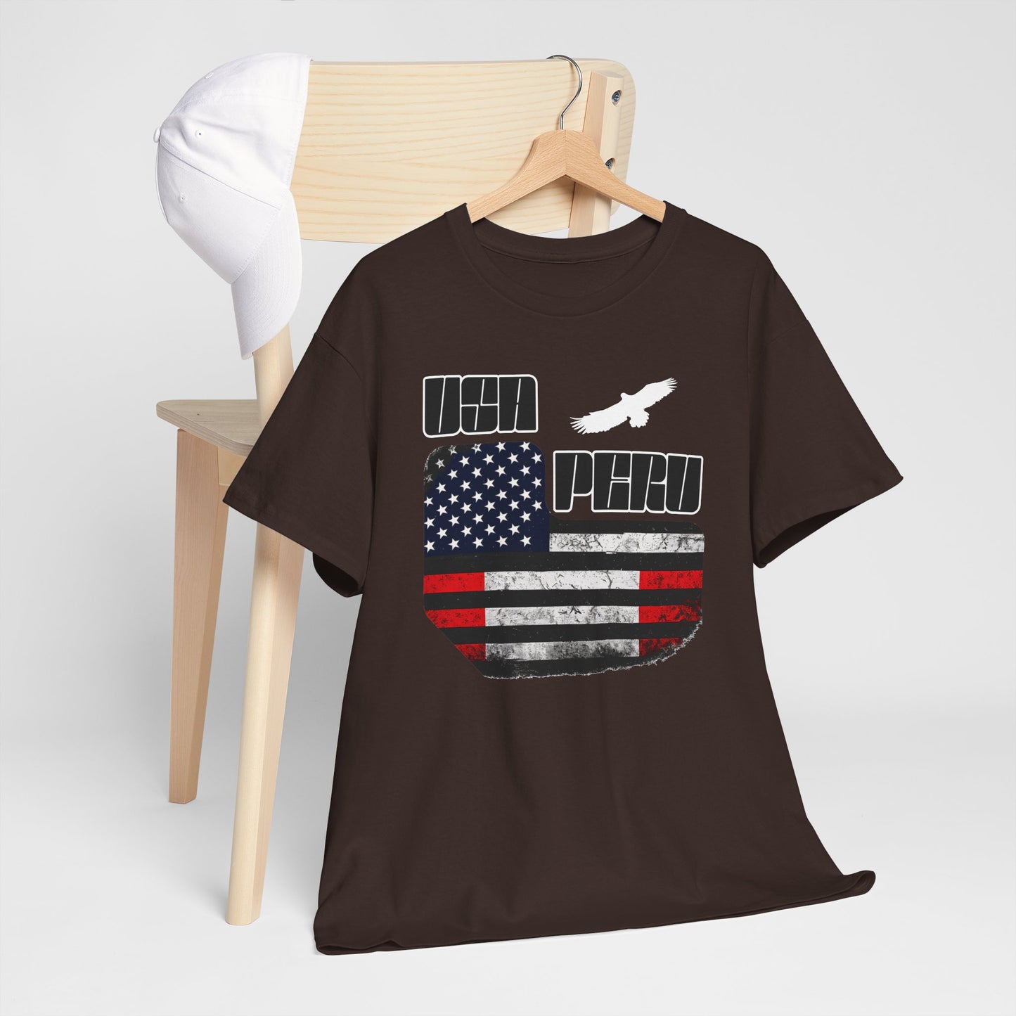 Best USA Peru Flag T-Shirt - Peruvian American Tee