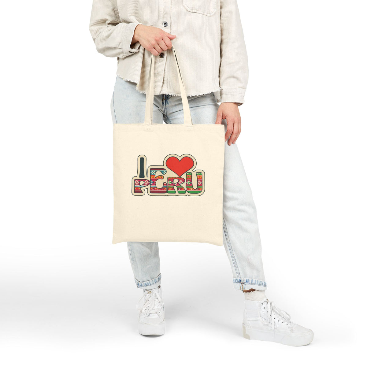 Best I Love Peru Canvas Tote Bag - Textile