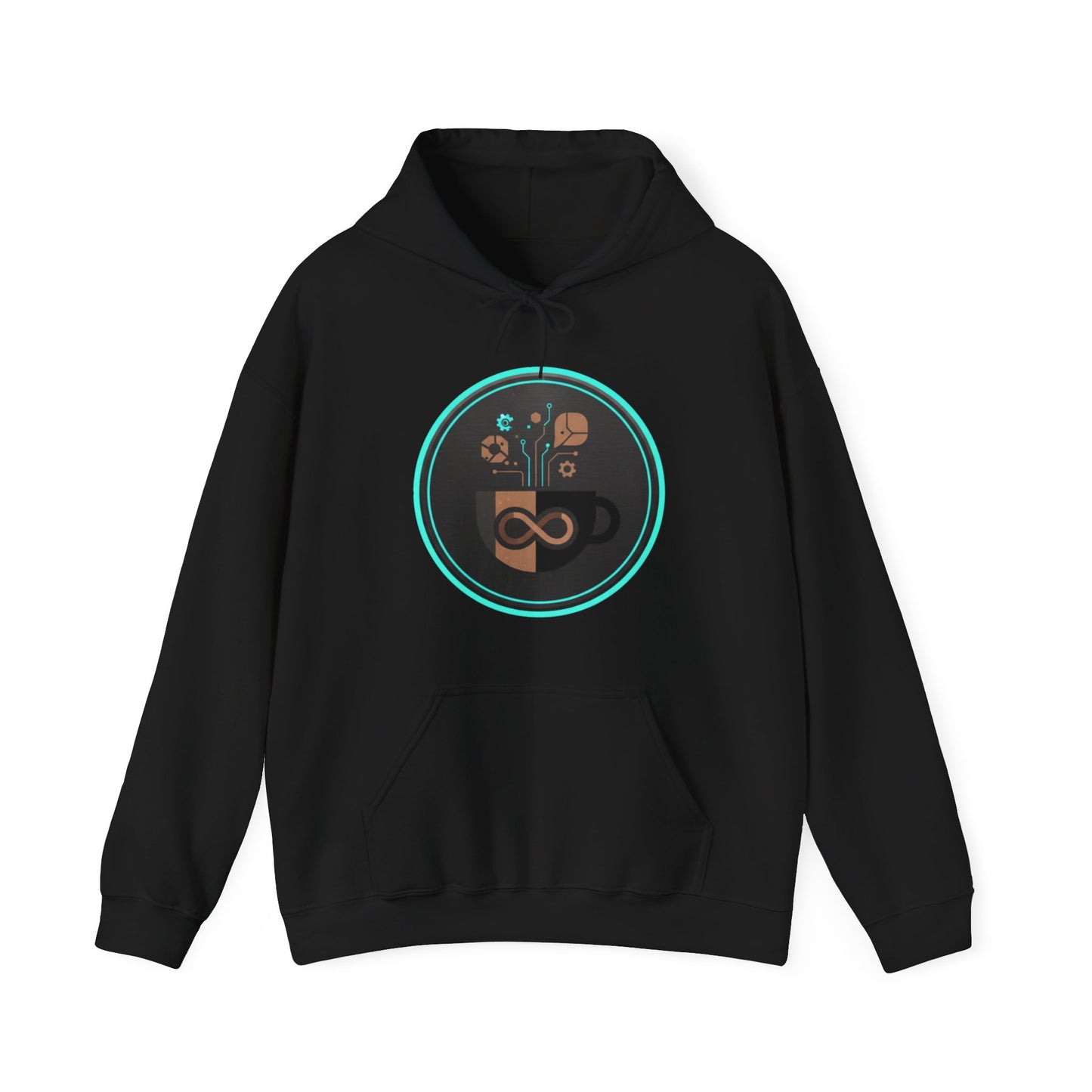 ♾️☕ Infinity Coffee Tech Hoodie USA | Modern Coffee Lovers Hoodie
