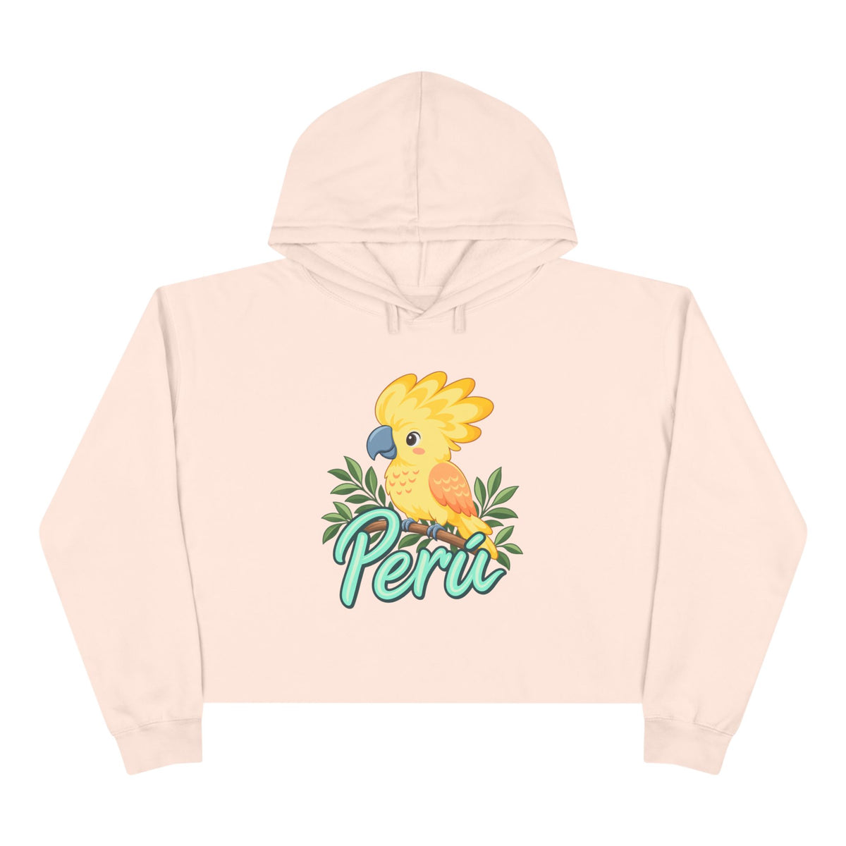 Best Yellow Parrot Peru Crop Hoodie - Cute Bird Gift
