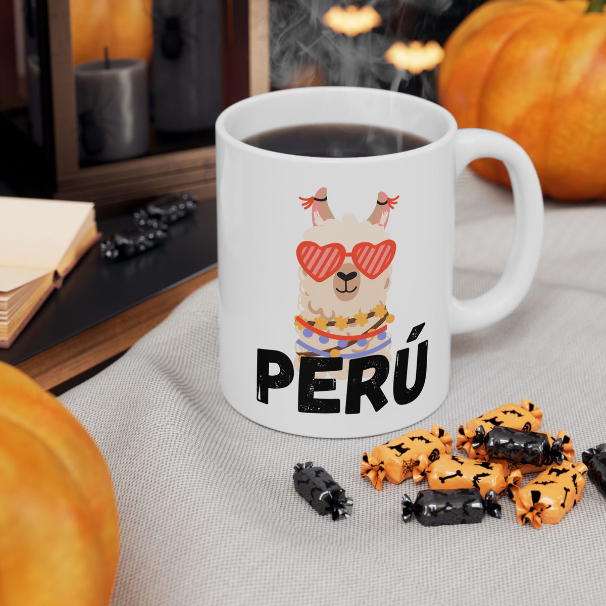 Best Peruvian Ceramic Coffee Mug "Llama Heart"