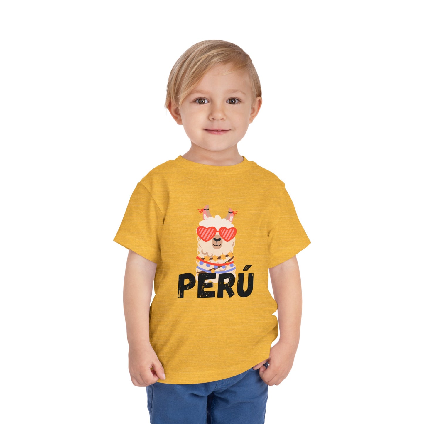 Best PeruvianToddler Short Sleeve Tee "Peru Llama Heart"