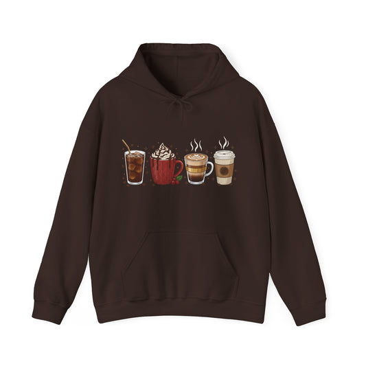 Coffee Lovers Hoodie USA ☕ – Unisex Hoodie Featuring Every Style of Coffee