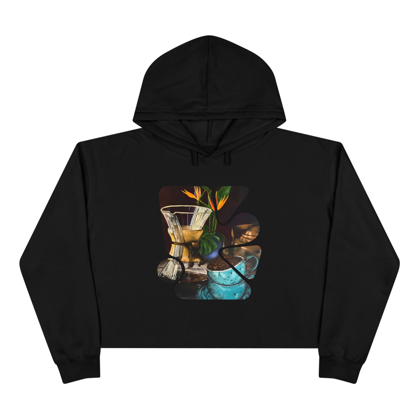 Best Cropped Coffee Hoodie for Women — Coffee Still Life Art Print USA ☕